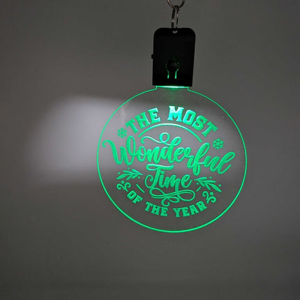 Laser Engraved Light Up Christmas Ornament, wonderful