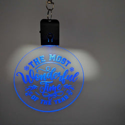 Laser Engraved Light Up Christmas Ornament, wonderful - view 2