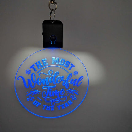 Laser Engraved Light Up Christmas Ornament, wonderful