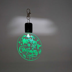 Laser Engraved Light Up Christmas Ornament, Merry Christmas - view 2