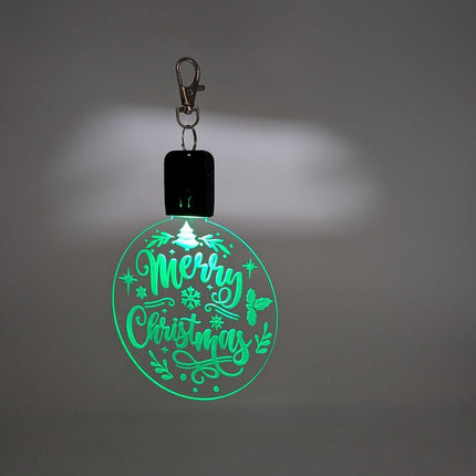 Laser Engraved Light Up Christmas Ornament, Merry Christmas