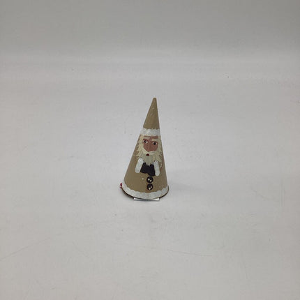 4" white santa cone