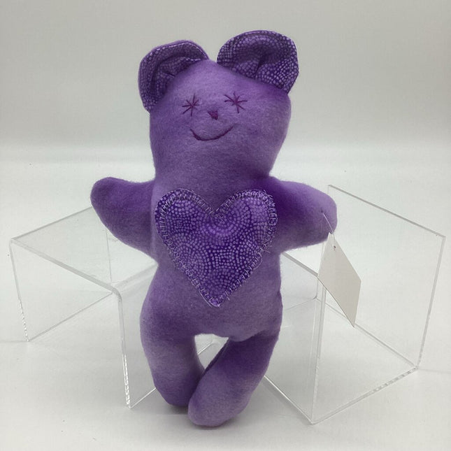 Teddy bear purple w/ purple hearts