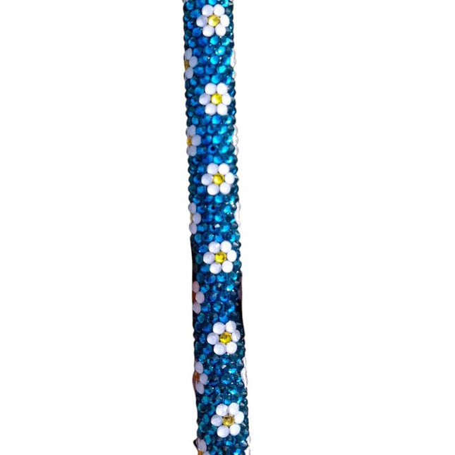 Teal Daisy Rhinestone Pen