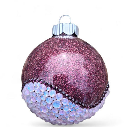2.6 in Maroon & Pink Opal Rhinestone Ornament
