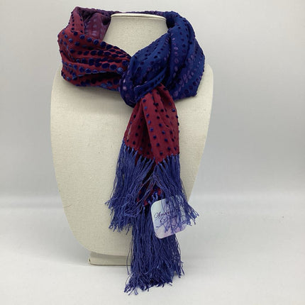 Cascade Fade Silk and Velvet Scarf