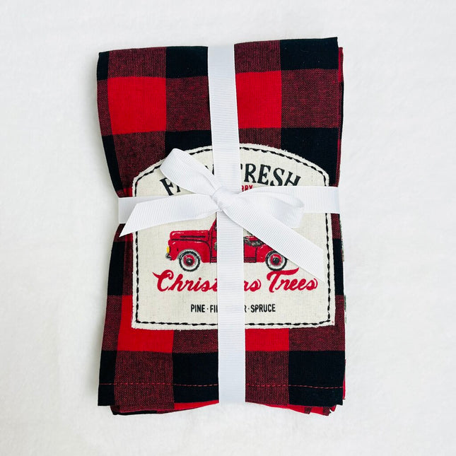 Hanging Towel Gift Set - Red Truck Christmas