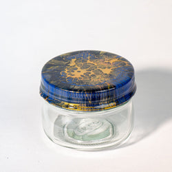 4 oz Jar Cover is blue, gold, black - view 3
