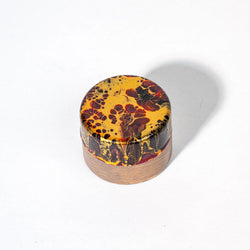 Mini ring trinket box - gold burgundy black - view 3