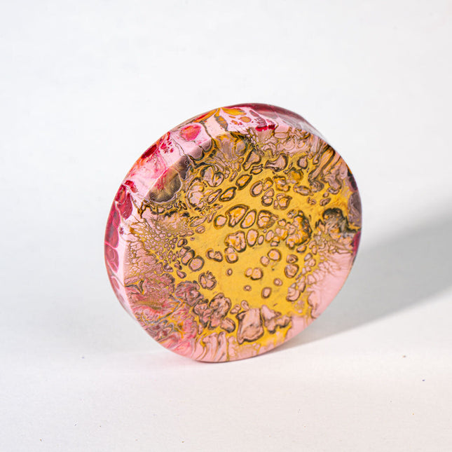 Magnetic Bamboo Bottle Opener - gold pink black red