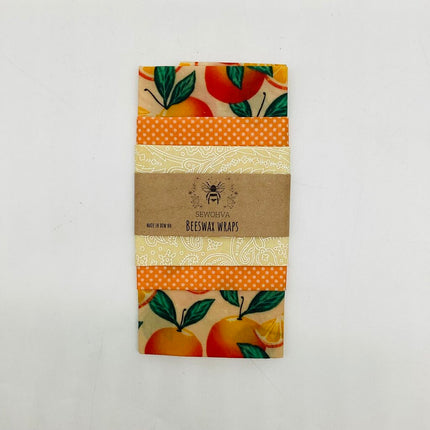 Beeswax Wraps 3 Pack, Oranges