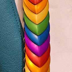 Rainbow Dragon Scale Fidget Keychain Long - view 1