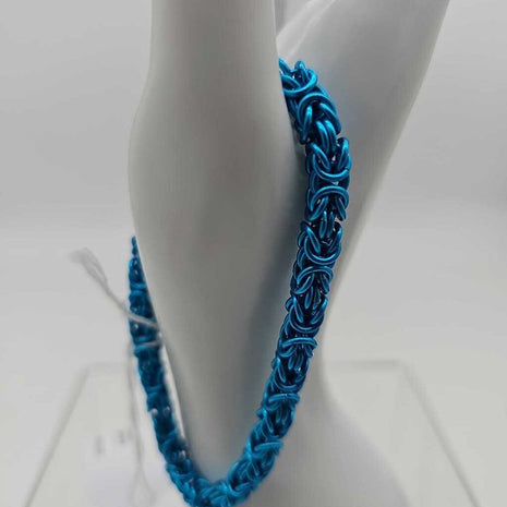 18SWG Turquoise Byzantine Bracelet 8 inches