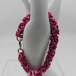 16SWG Pink Byzantine Bracelet 7 inches - view 2