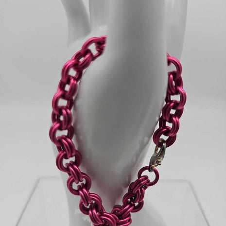 16SWG Pink Double Link Bracelet 7 inches