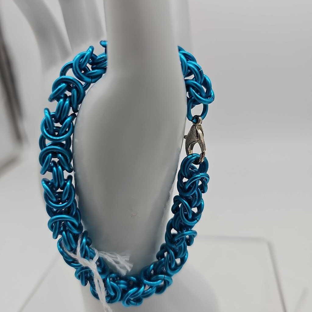 16SWG Turquoise Byzantine Bracelet 7 inches