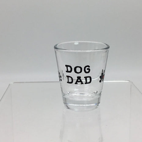DOG DAD Shot Glass, Hand Painted, Heat Cured, Hand Wash Please