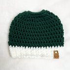 Dark Green with White Brim
