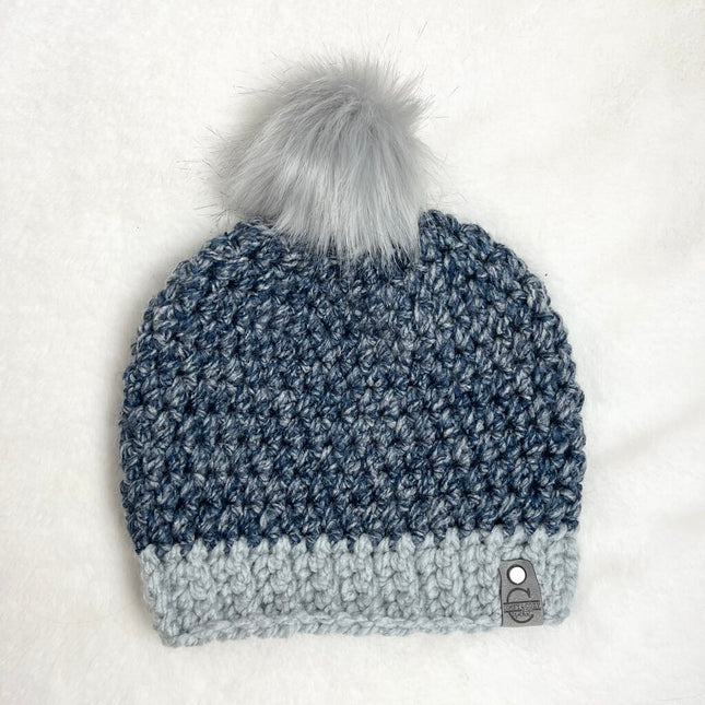 Pom Pom Hat (Adult) - Navy Heather