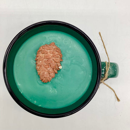 Christmas Tree - Mug Candle (Green Camper Mug) - 100% Soy Wax