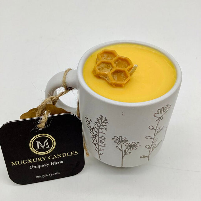 Wildflower Honey - Mug Candle (Floral Mini Mug) - 100% Soy Wax