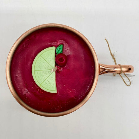 Cranberry Lime Mule (Copper Plated Mule Mug) - Mug Candle - 100% Soy Wax