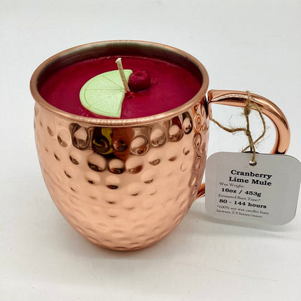 Cranberry Lime Mule - Mug Candle (Mule Mug) - 100% Soy Wax