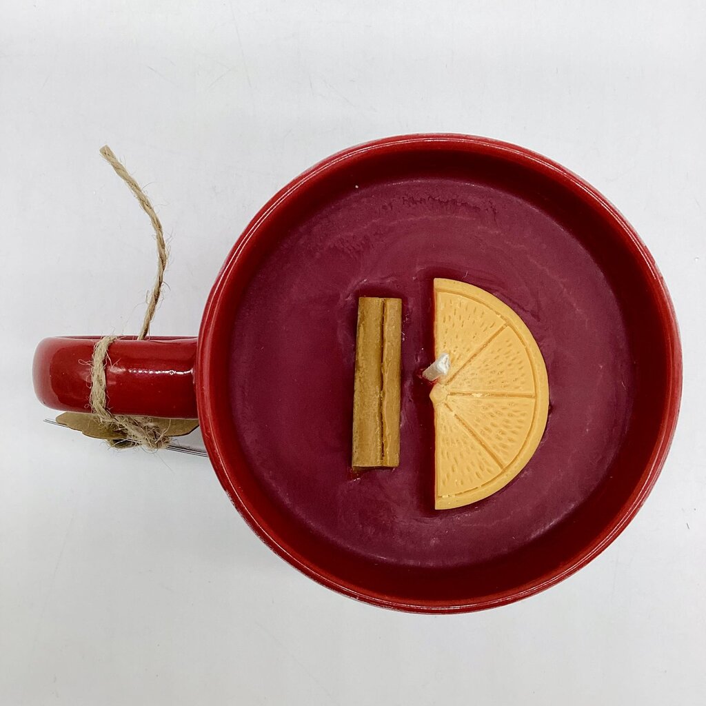 Cranberry Orange Spice (Red Teardrop Mug) - Mug Candle - 100% Soy Wax