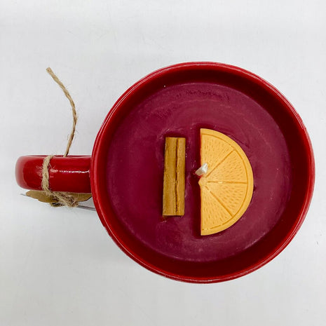 Cranberry Orange Spice (Red Teardrop Mug) - Mug Candle - 100% Soy Wax