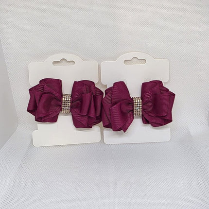 Royal Plum Sparkle Bow