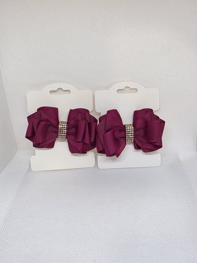 Royal Plum Sparkle Bow