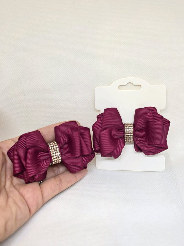Royal Plum Sparkle Bow