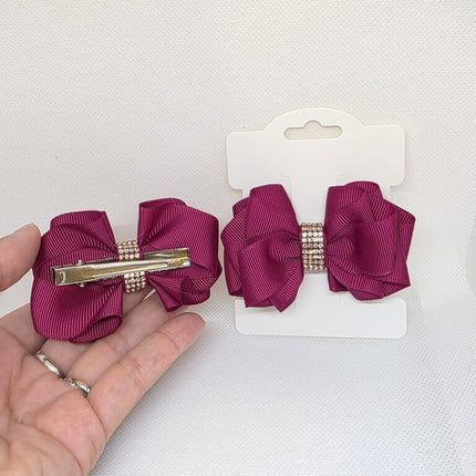 Royal Plum Sparkle Bow