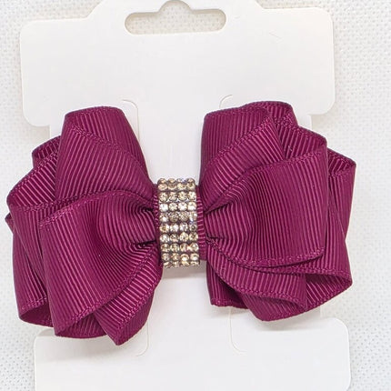 Royal Plum Sparkle Bow