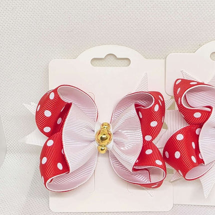 Red with white Polka Dots