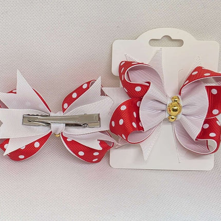 Red with white Polka Dots