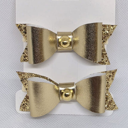 Golden Glam Mini Bow Duo