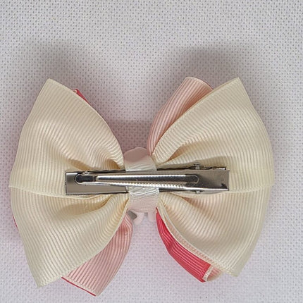 Dreamy Pink Unicorn Hair Bow with Rainbow