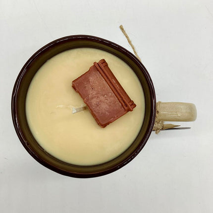 Bookstore - Mug Candle (Beige Scroll Mug) - 100% Soy Wax