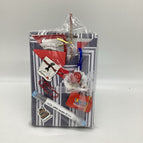 Blue and white striped paper