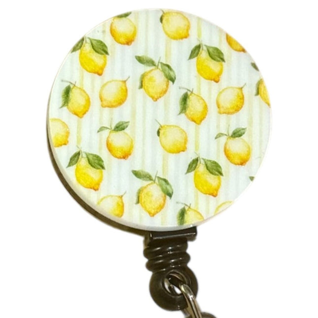 Acrylic Badge Reel -Lemon