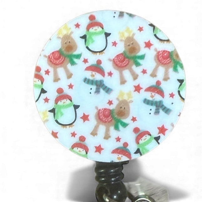 Acrylic Badge - Reindeer, Snowman, Penguin