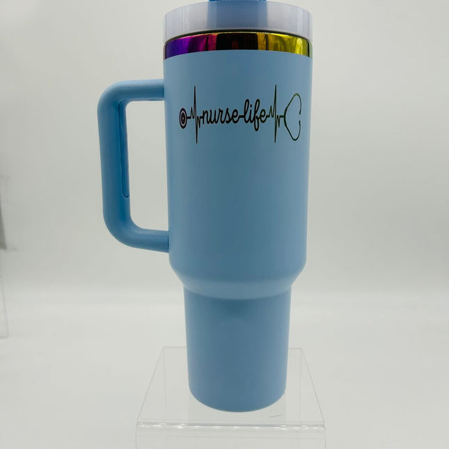 40 oz Nurse's Life Blue