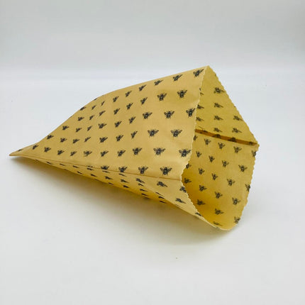 Beeswax Wrap Bread Bag Nuetral Bees