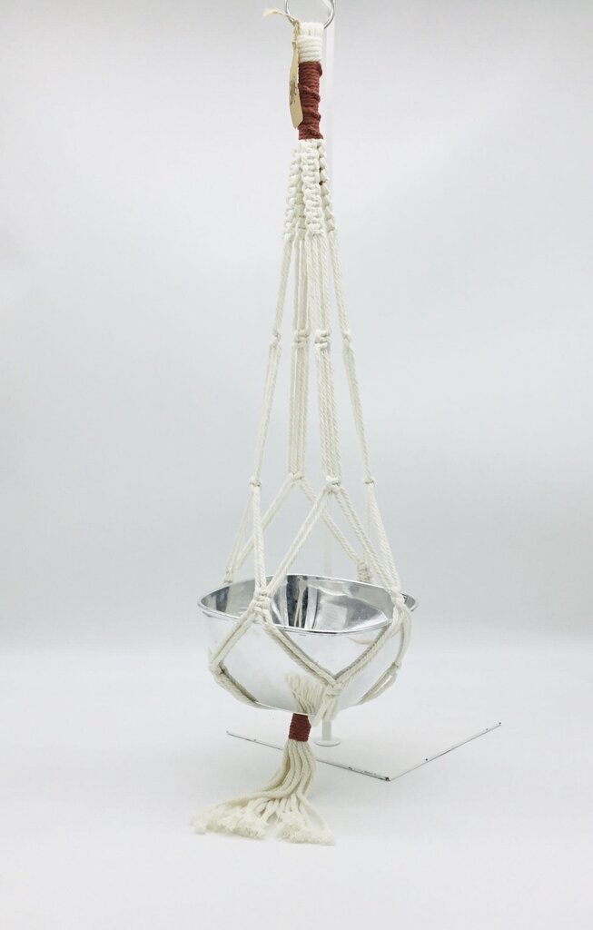 Macrame Plant Hanger Red