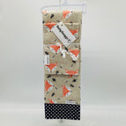 Foxes w/Navy Blue Polka Dot