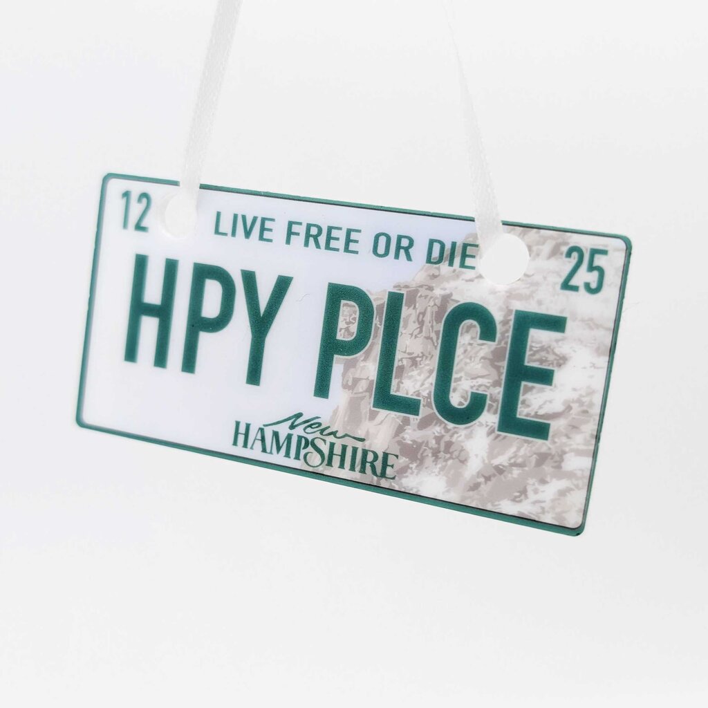 Custom NH License Plate Ornament
