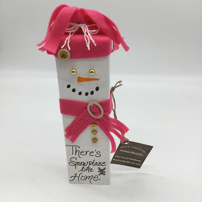 Snowman-Pink/Snow Place Like Home/ Square
