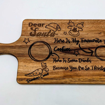 Laser Engraved, Dear Santa board...