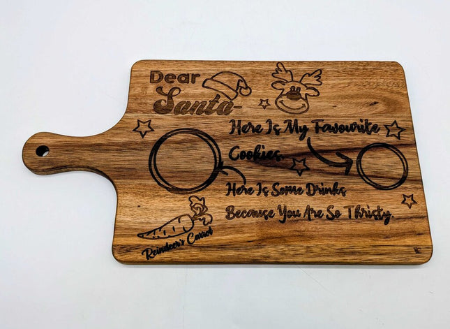 Laser Engraved, Dear Santa board...